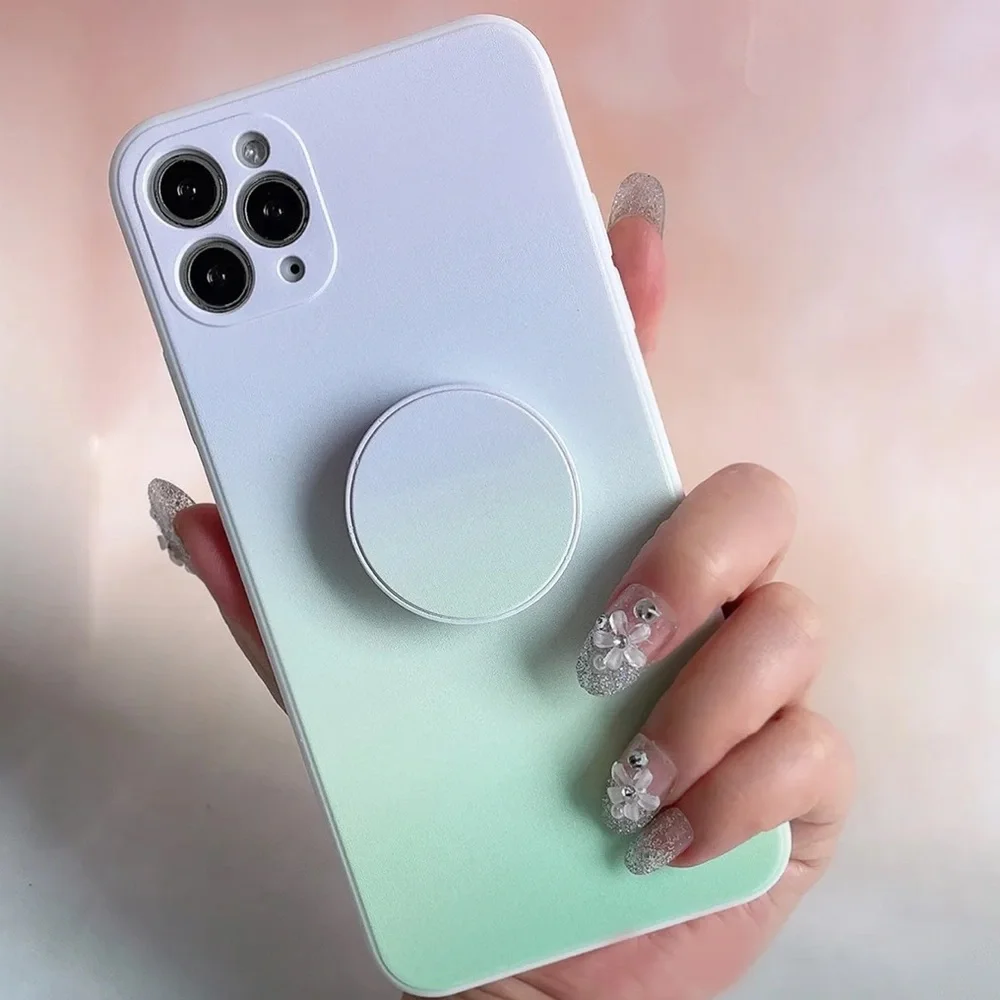 Iphone 14 Ombre Case with pop-socket NEW